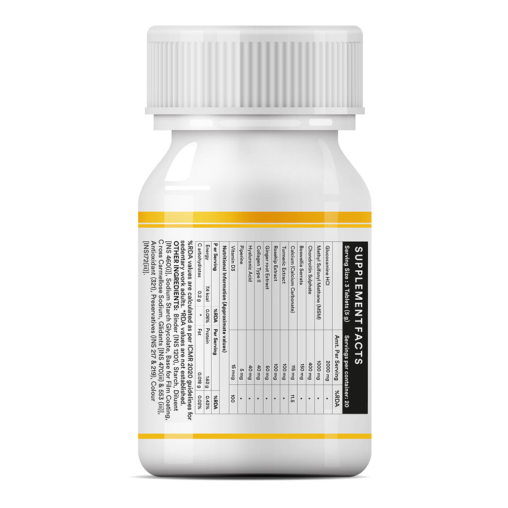 8 - INLIFE Glucosamine Chondroitin MSM with Collagen Hyaluronic Acid Calcium & Vitamin D3,  60 tablet(s) 