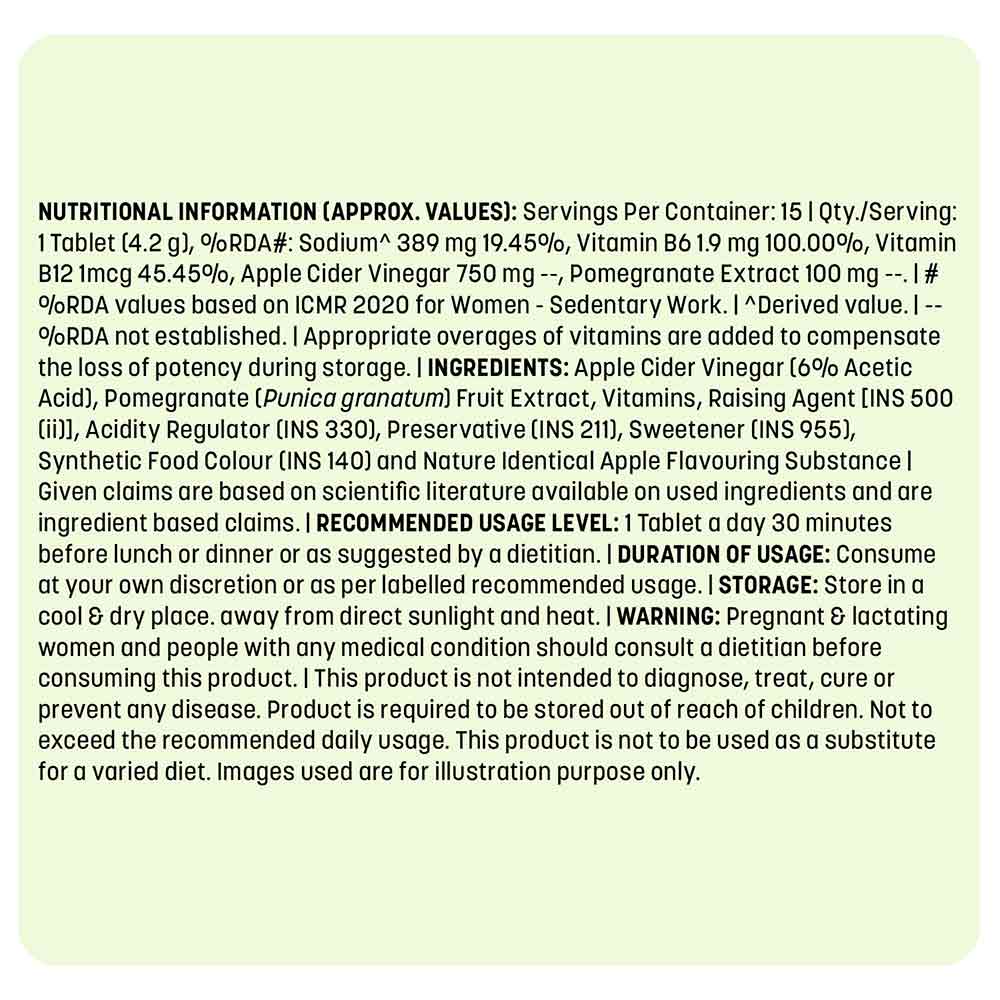 8 - HK Vitals ACV Effervescent 750 mg,  15 tablet(s)  Green Apple