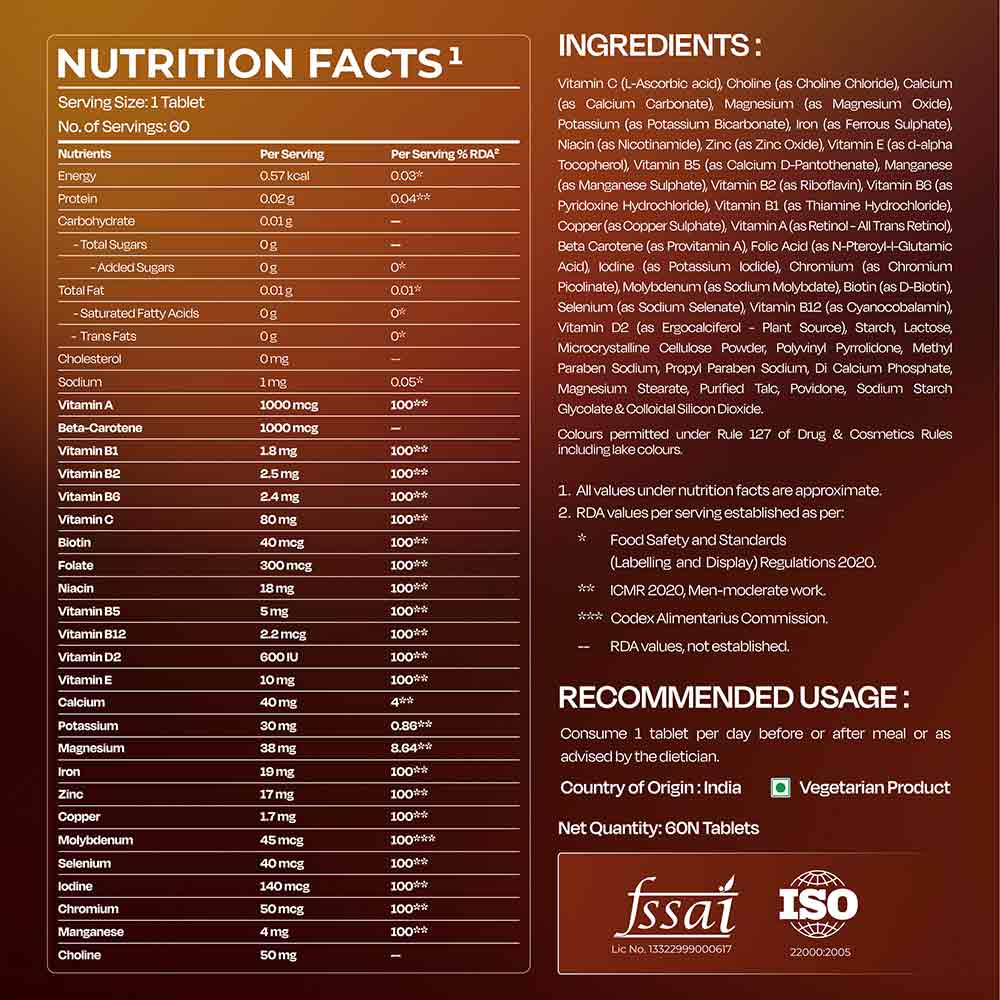 6 - Nutrabay Pro Active Multivitamin Men,  60 tablet(s)  Unflavoured 