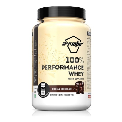 1 - Avvatar 100% Performance Whey,  2.2 lb  Belgian Chocolate 