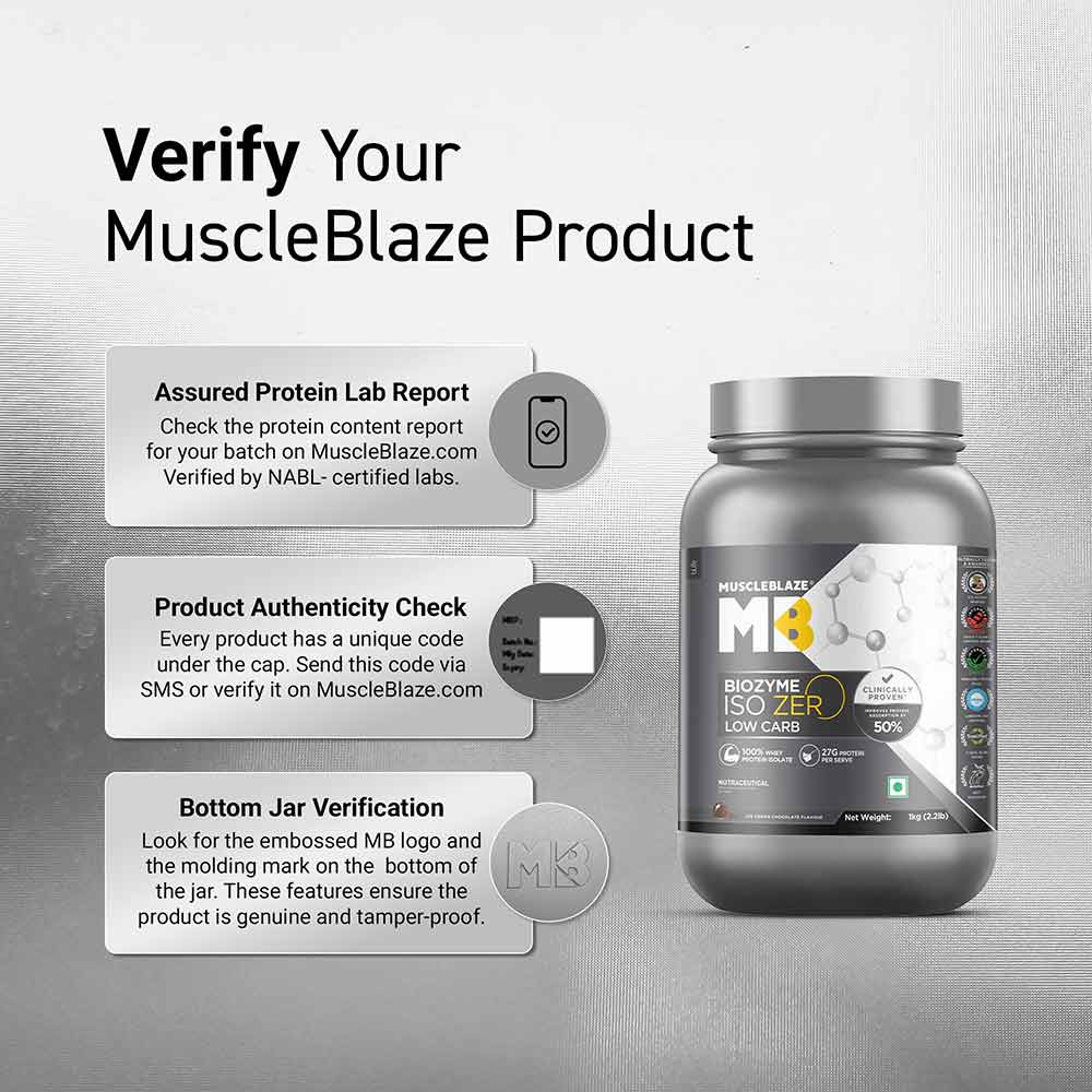 1 - MuscleBlaze Biozyme Iso-Zero, 2.2 lb Low Carb Ice Cream Chocolate