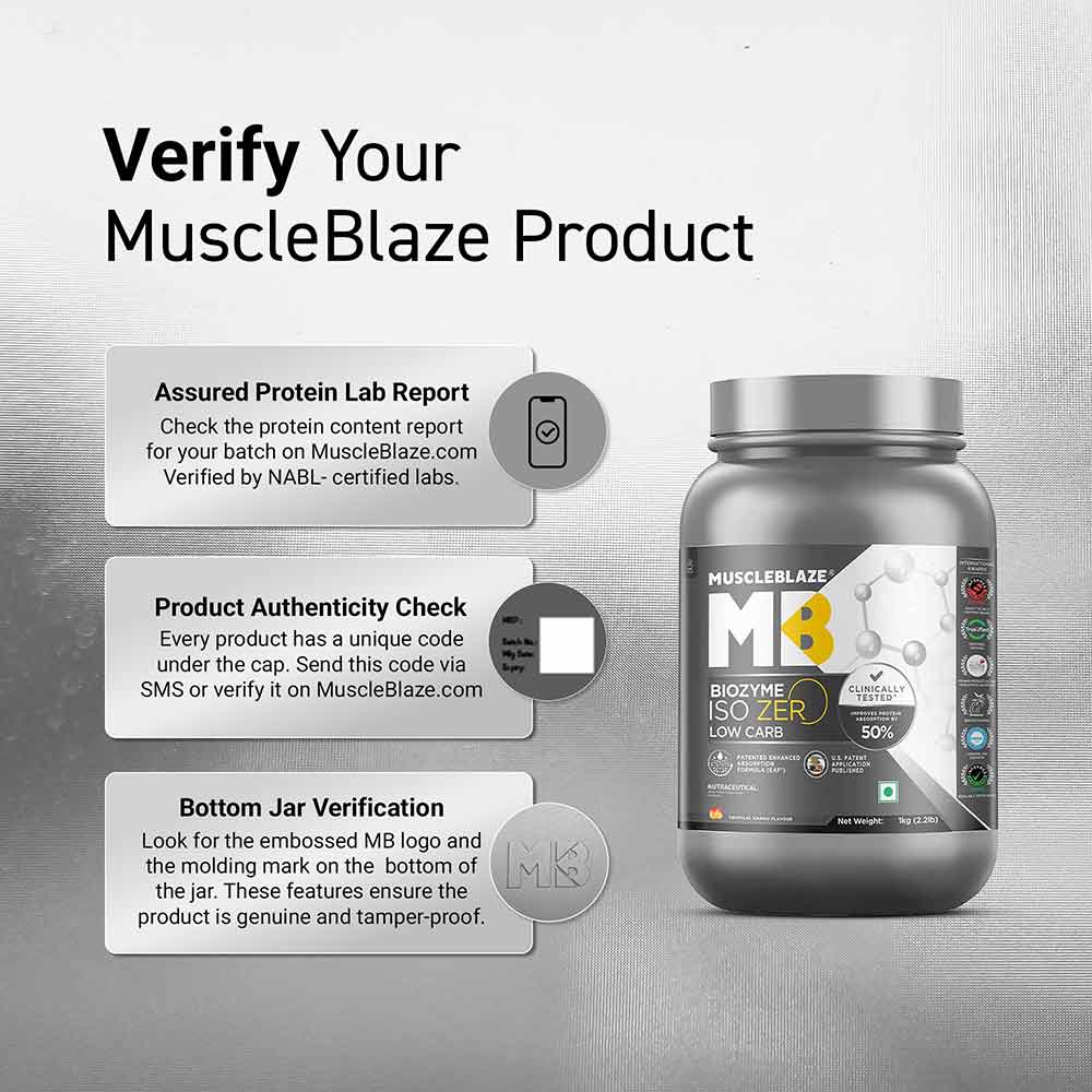 1 - MuscleBlaze Biozyme Iso-Zero,  2.2 lb  Low Carb Tropical Mango