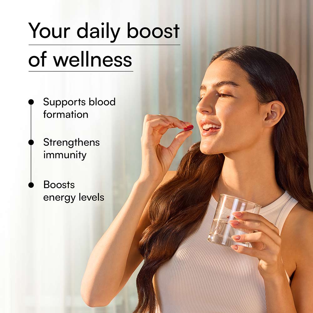 5 - HK Vitals Chelated Iron + with Zinc Vitamin B12 & Vitamin C, 60 capsules