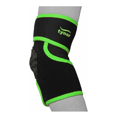 1 - Tynor Elbow Wrap Neo,  Black with Green  Universal 