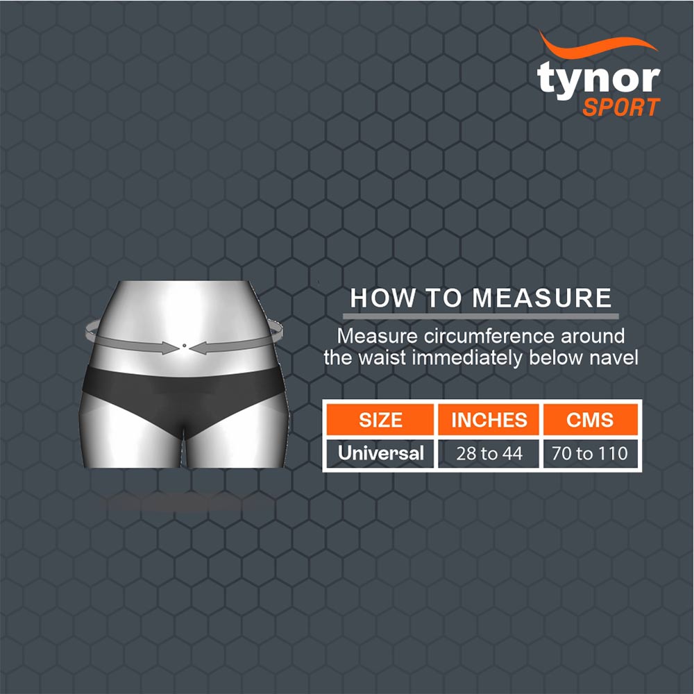 4 - Tynor Abs Support (Neo),  Universal  Black/Orange 