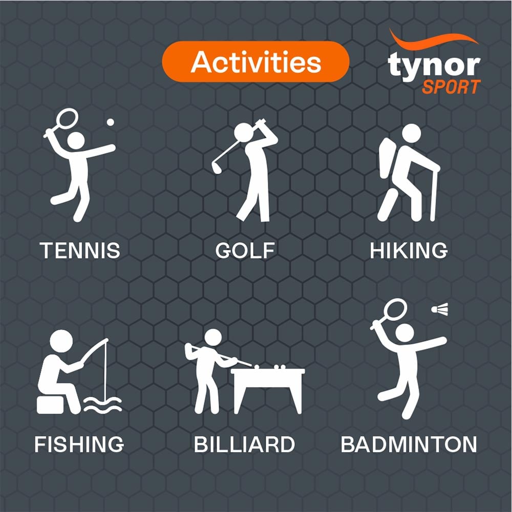 3 - Tynor Tennis & Golfer's Elbow Support Pro,  Black/Orange  Universal 