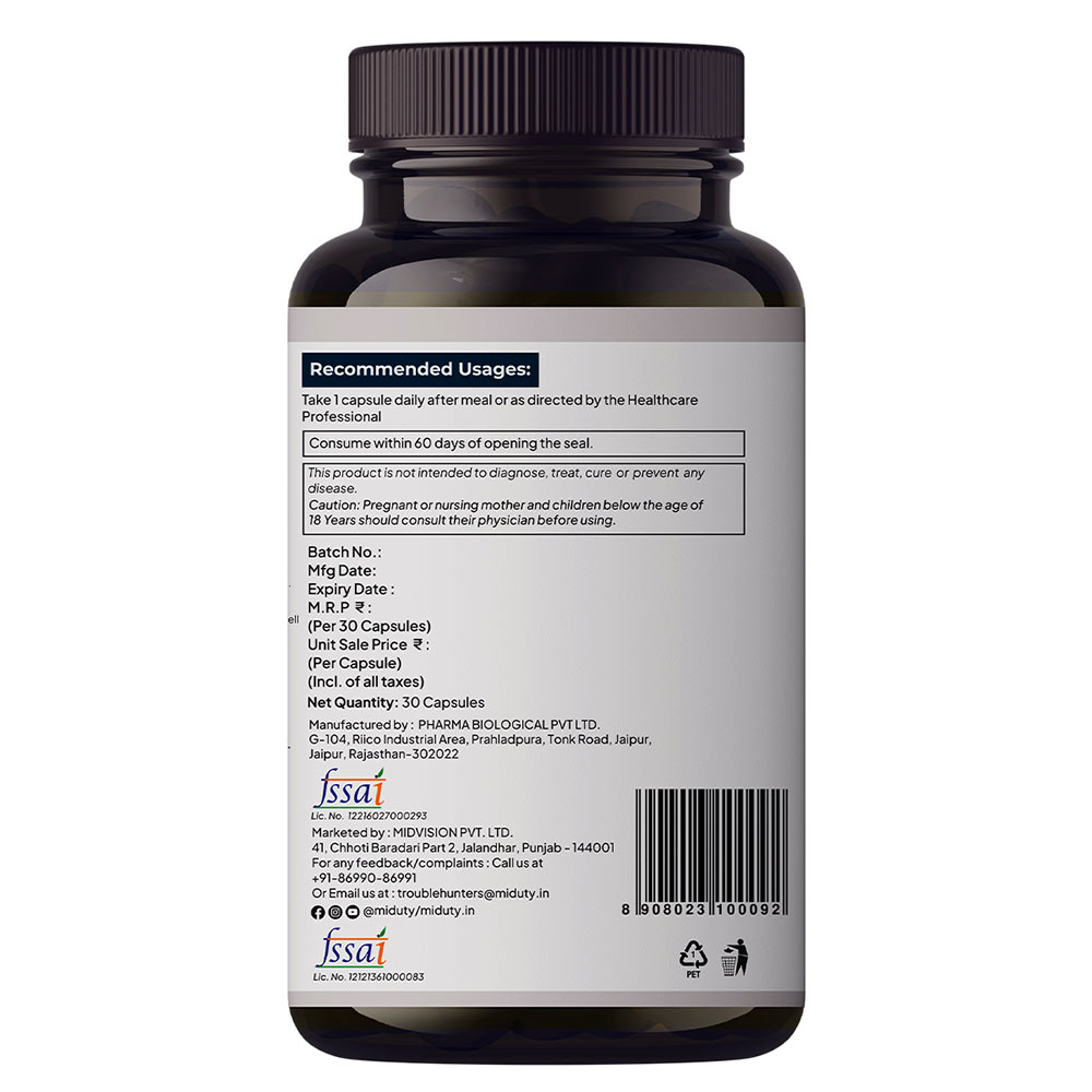 10 - Miduty Complete Turmeric Matrix,  30 capsules 