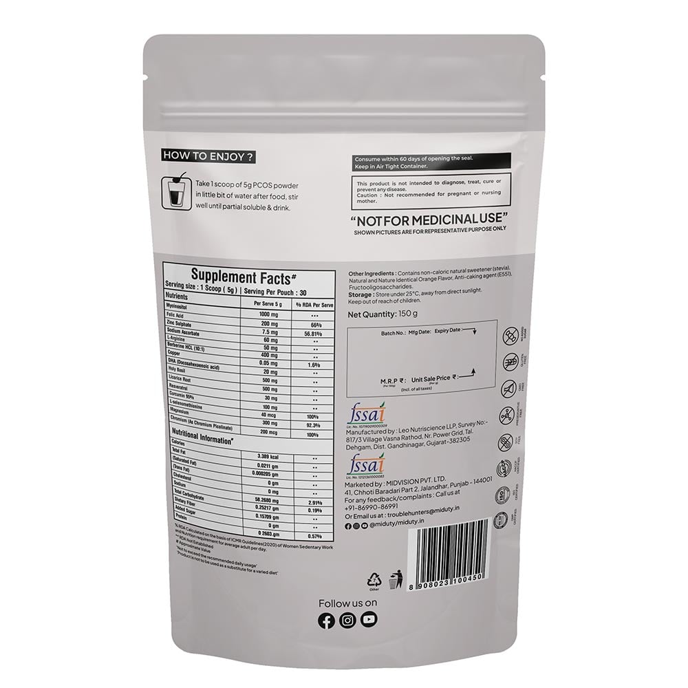 2 - Miduty PCOS,  150 g  Unflavoured 