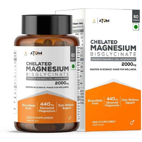 1 - AS-IT-IS Nutrition ATOM Chelated Magnesium Bisglycinate,  Unflavoured  60 tablet(s) 