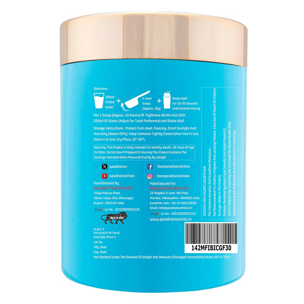 3 - Myfitness iBCAA-H2O,  0.66 lb  30 Servings  Icy Grapefruit 