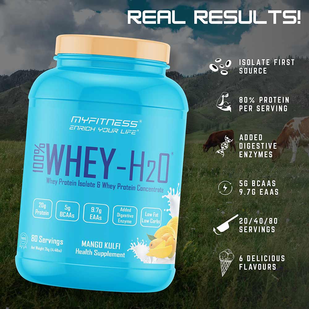 5 - Myfitness 100% WHEY-H2O Protein Isolate,  2.2 lb  Vanilla Fusion 