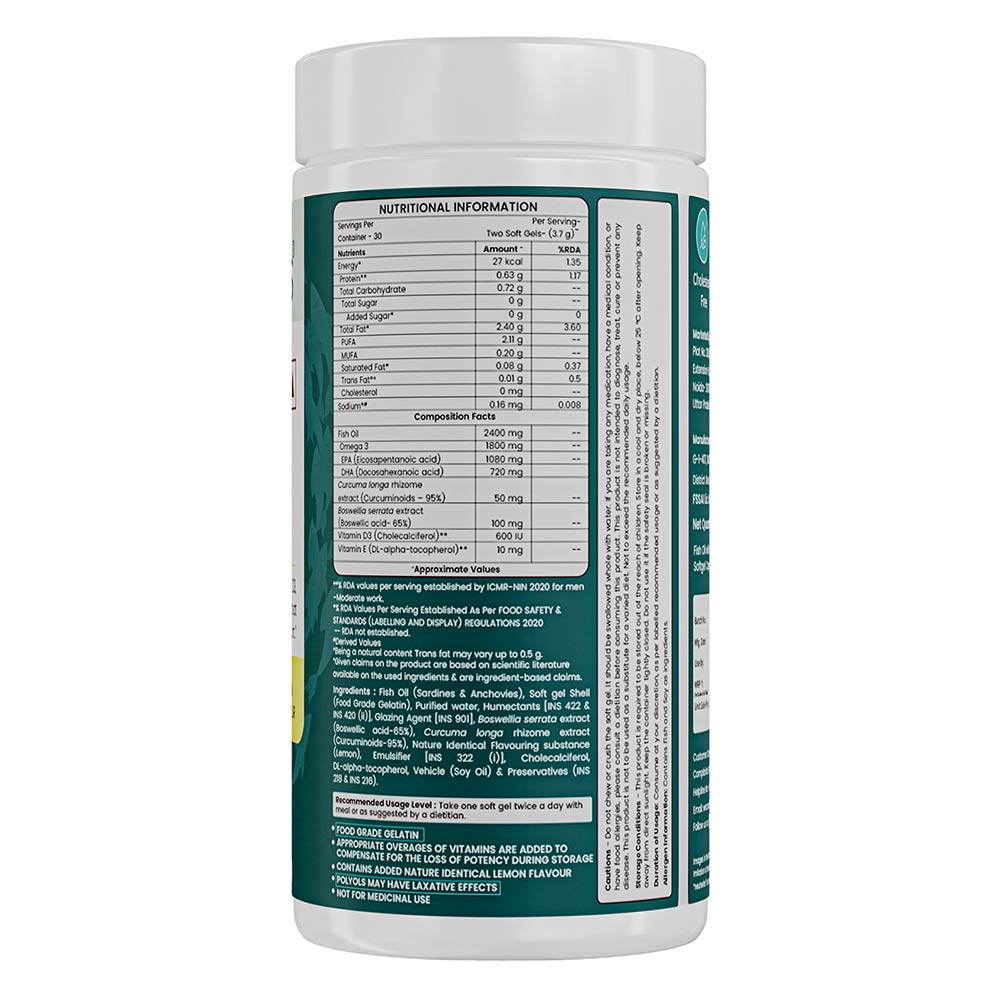 8 - Neuherbs Gold Deep Sea 6X Omega 3 Fish Oil Lemon Flavour,  60 softgels 