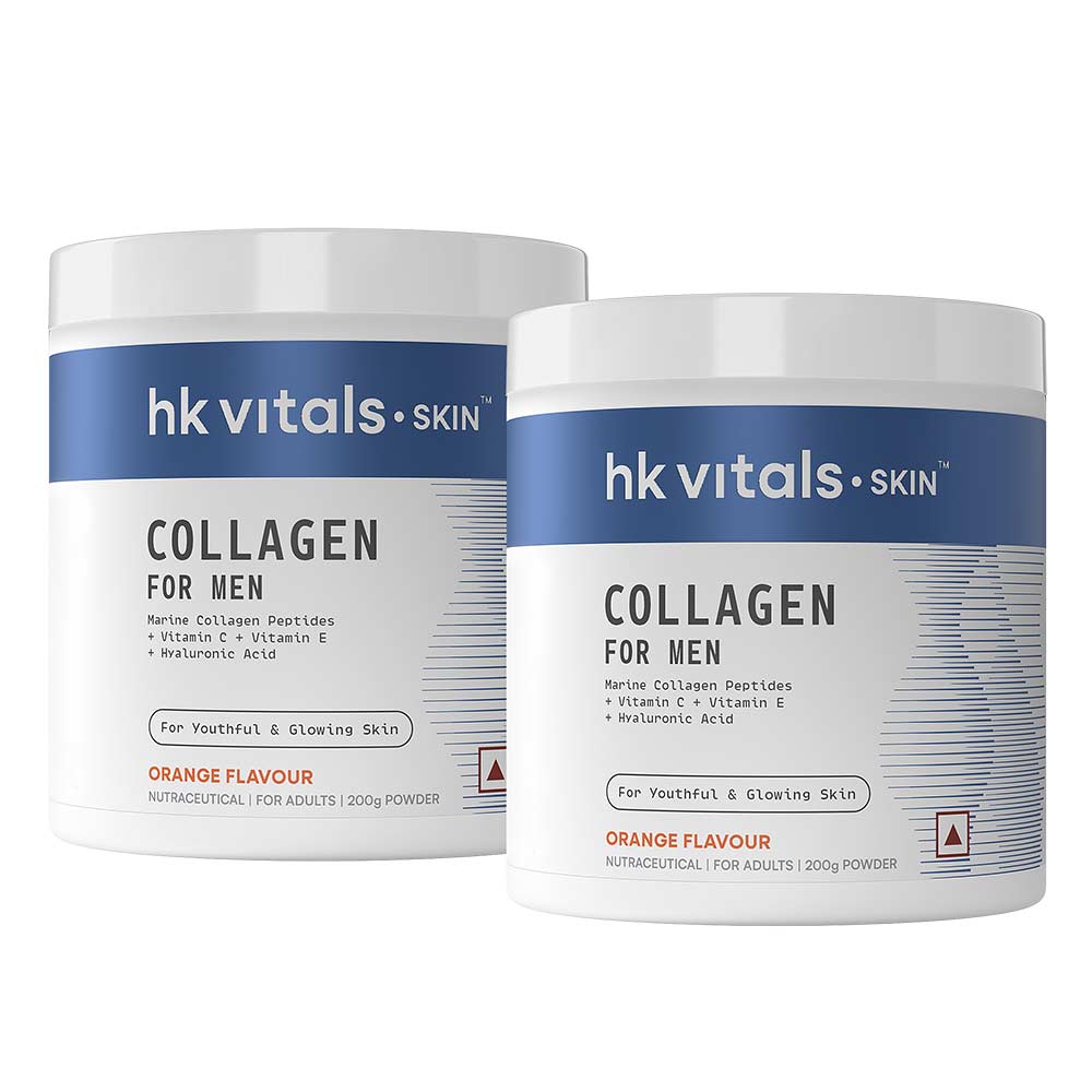 3 - HealthKart Collagen for Men,  Marine Collagen  400 g  Orange (Pack of 2)