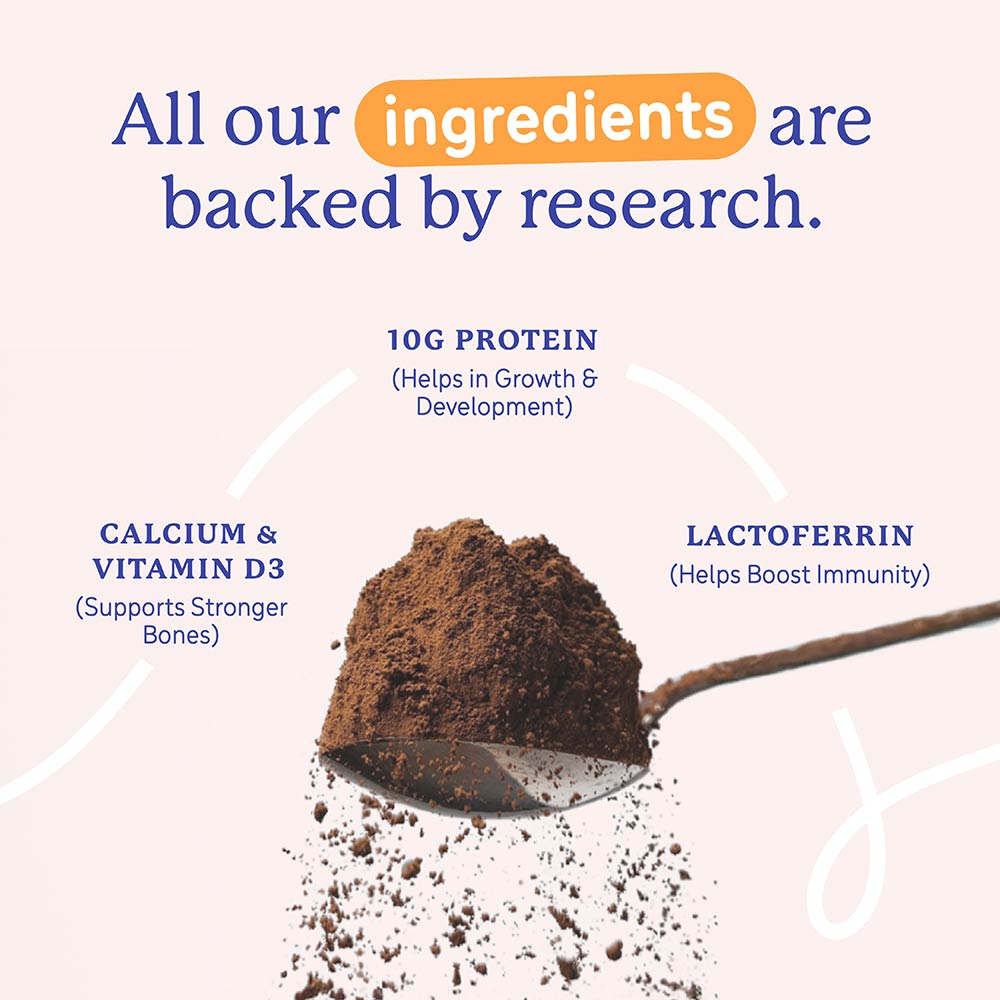 5 - Supermilk Gritzo Height+ for Boy 7-12 Yrs Personalized Protein & Nutrition Drink Mix,  800 g  Double Chocolate