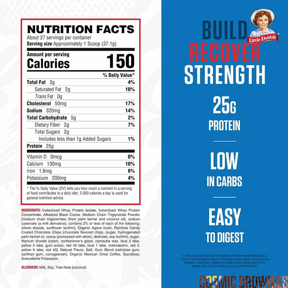 2 - Ryse Loaded Protein,  2.2 lb  Cosmic Brownies 