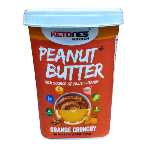 1 - Ketones Peanut Butter,  1 kg  Orange Crunchy 