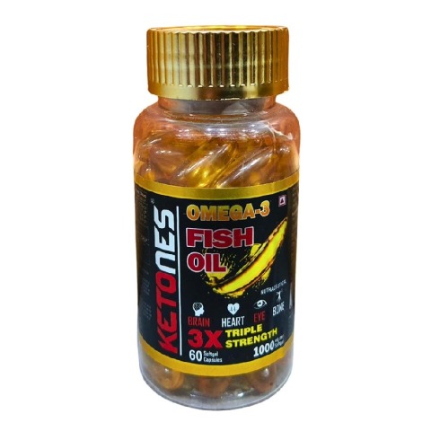 1 - Ketones Omega-3 Fish Oil Triple Strength,  60 softgels 