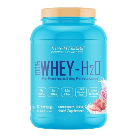 1 - Myfitness 100% WHEY-H2O, 4.4 lb Strawberry Fusion