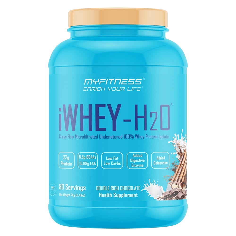 1 - Myfitness iWHEY- H2O,  4.4 lb  Double Rich Chocolate 
