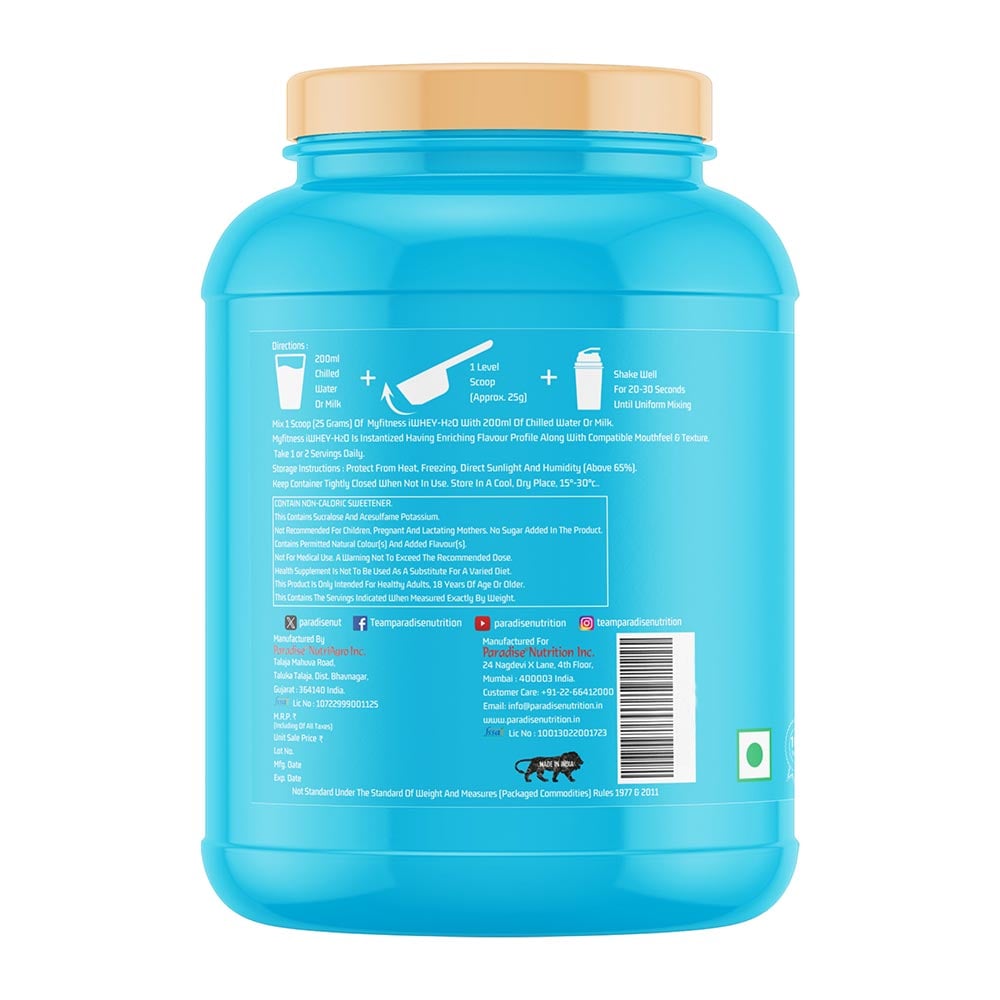2 - Myfitness iWHEY- H2O,  1.1 lb  Kesar Pista Kulfi 