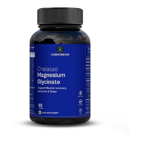 1 - CUREFOREVER Chelated Magnesium Glycinate 2000mg, Unflavoured 60 tablet(s)
