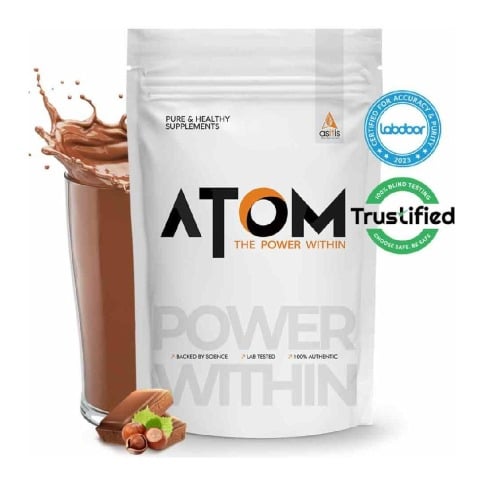 1 - AS-IT-IS Nutrition ATOM Whey Protein with Enzymes,  4.4 lb  Choco Hazel Fusion 