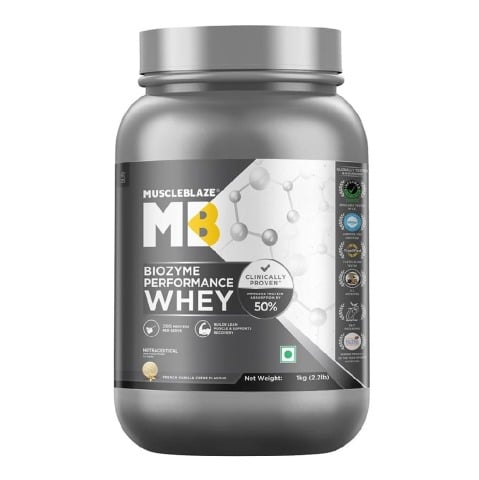 12 - MuscleBlaze Biozyme Performance Whey,  2.2 lb  French Vanilla Creme 