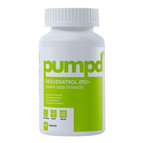 1 - Pumpd Resveratrol 250+,  60 capsules 