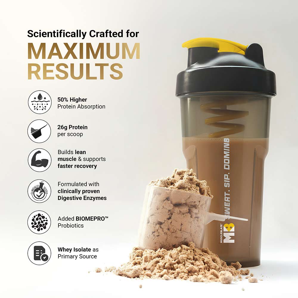 8 - MuscleBlaze Biozyme Gold 100% Whey,  2.2 lb  Double Rich Chocolate