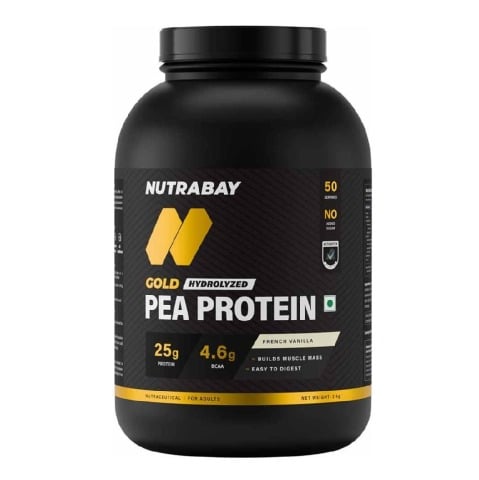 1 - Nutrabay Gold Pea Protein,  4.4 lb  French Vanilla 