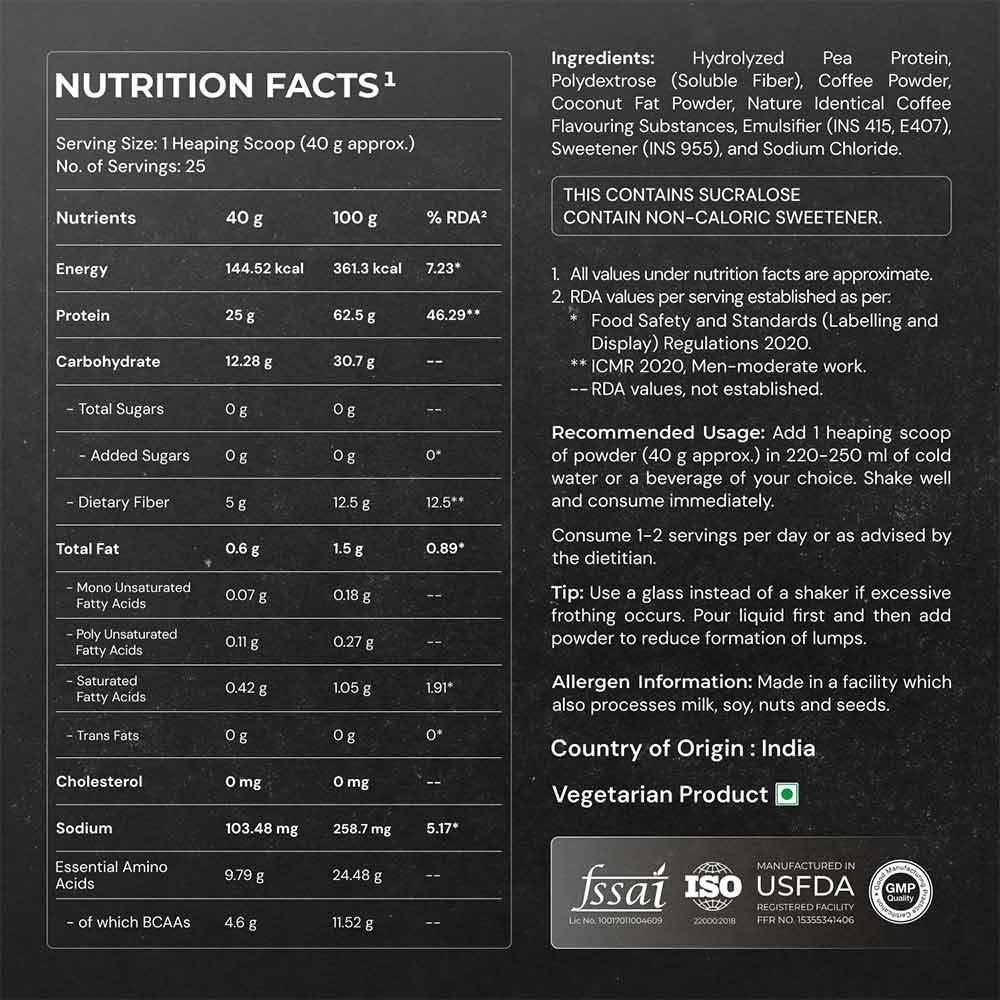 5 - Nutrabay Gold Pea Protein,  2.2 lb  Cold Coffee 