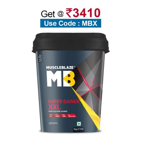 MuscleBlaze Super Gainer XXL, 11 lb Banana