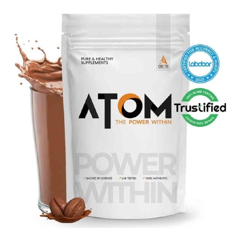 1 - AS-IT-IS Nutrition ATOM Whey Protein with Enzymes,  4.4 lb  Mocha Cappuccino 