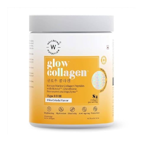 1 - Wellbeing Nutrition Glow Collagen,  250 g  Pina Colada 