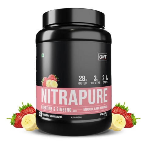1 - QNT Nitrapure Whey Protein,  2.2 lb  Strawberry Banana 