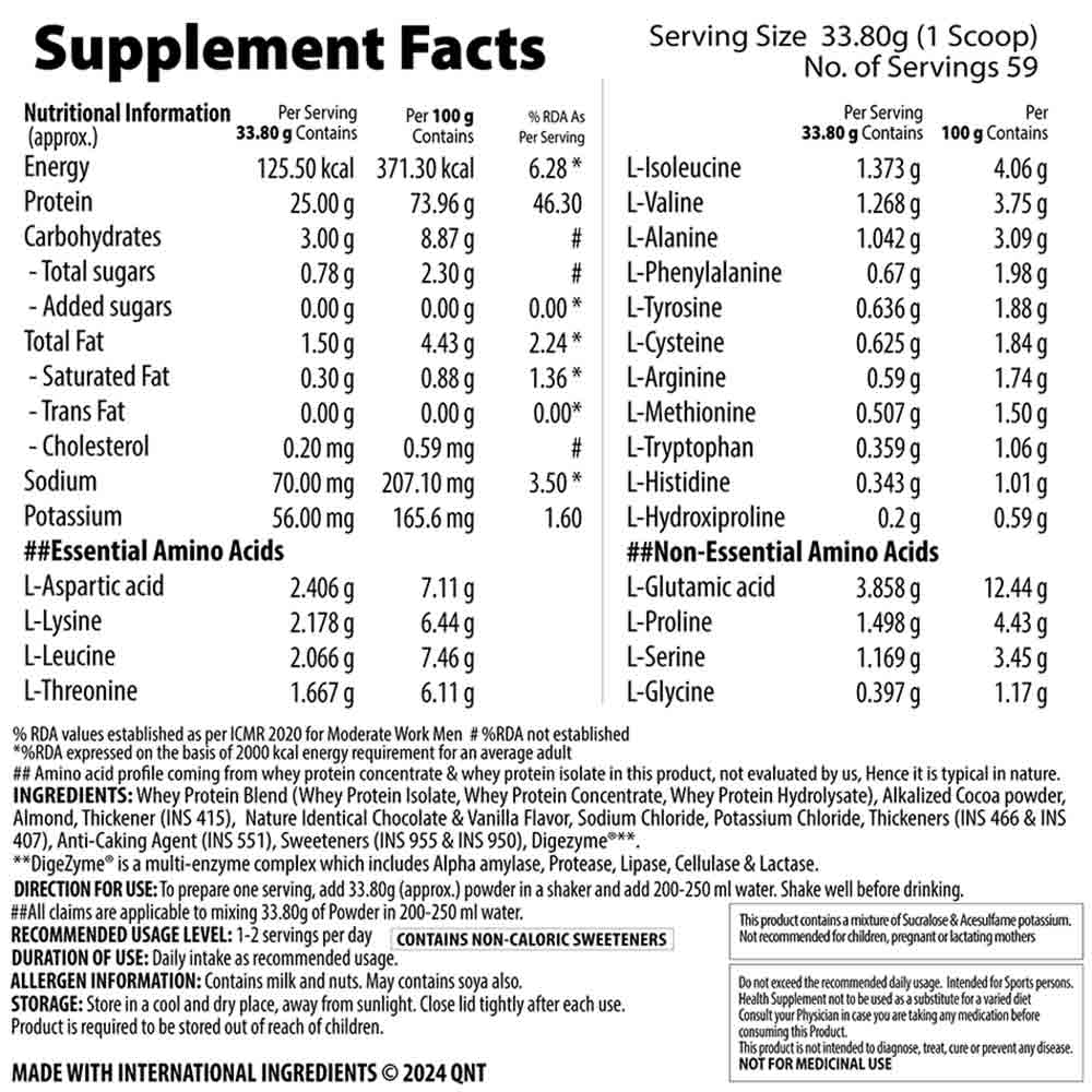 3 - QNT Prime Whey,  4.4 lb  Choco Badam 