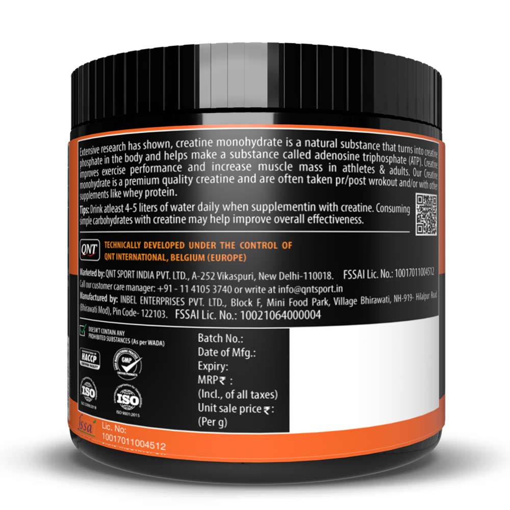 2 - QNT Creatine Monohydrate,  Unflavoured  0.198 lb 