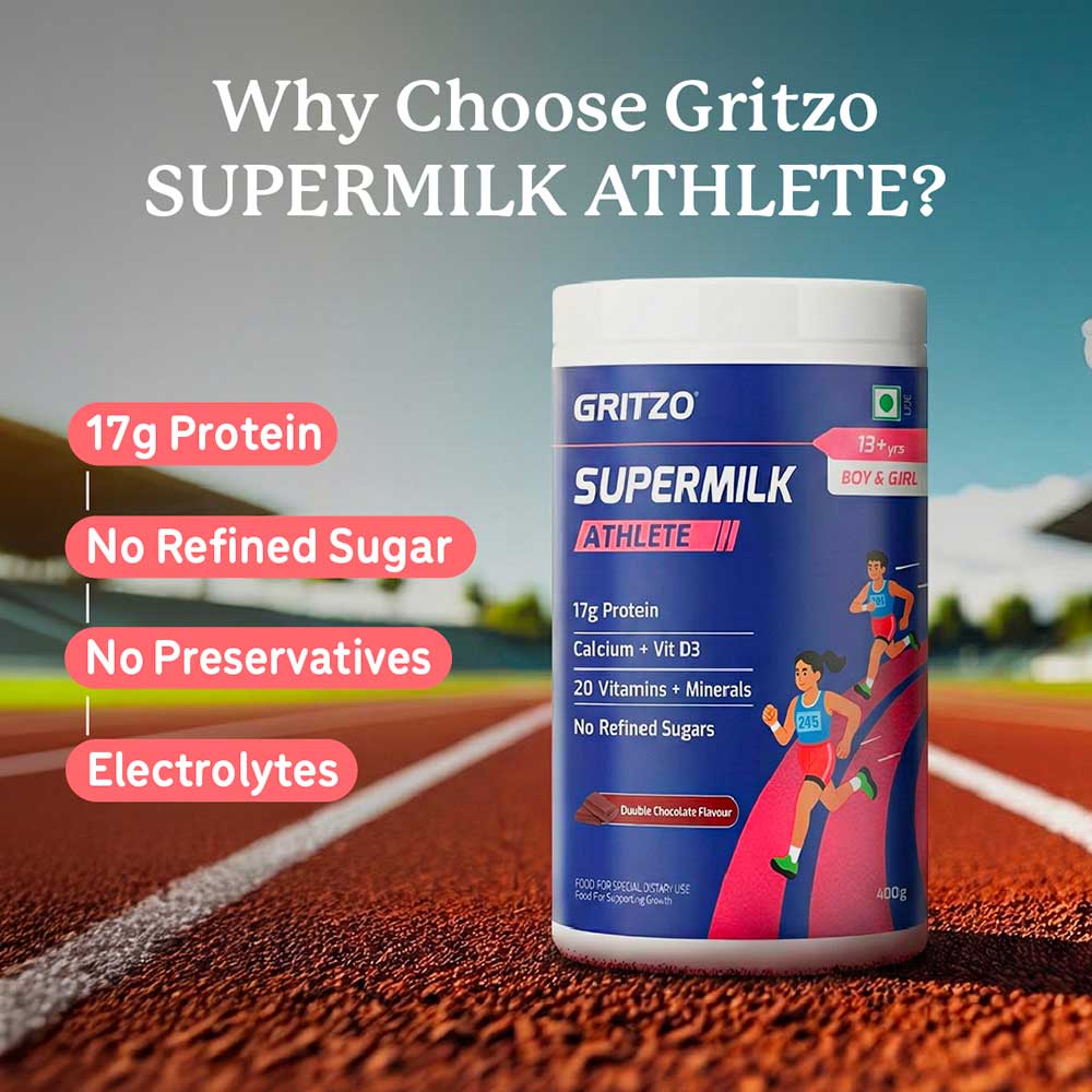 Supermilk Gritzo Athlete for 13+ Years,  400 g  Double Chocolate