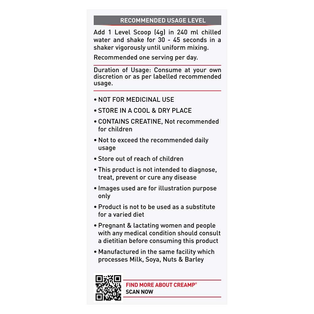 7 - MuscleBlaze Creatine Monohydrate CreAMP, Citrus Blast 0.70 lb