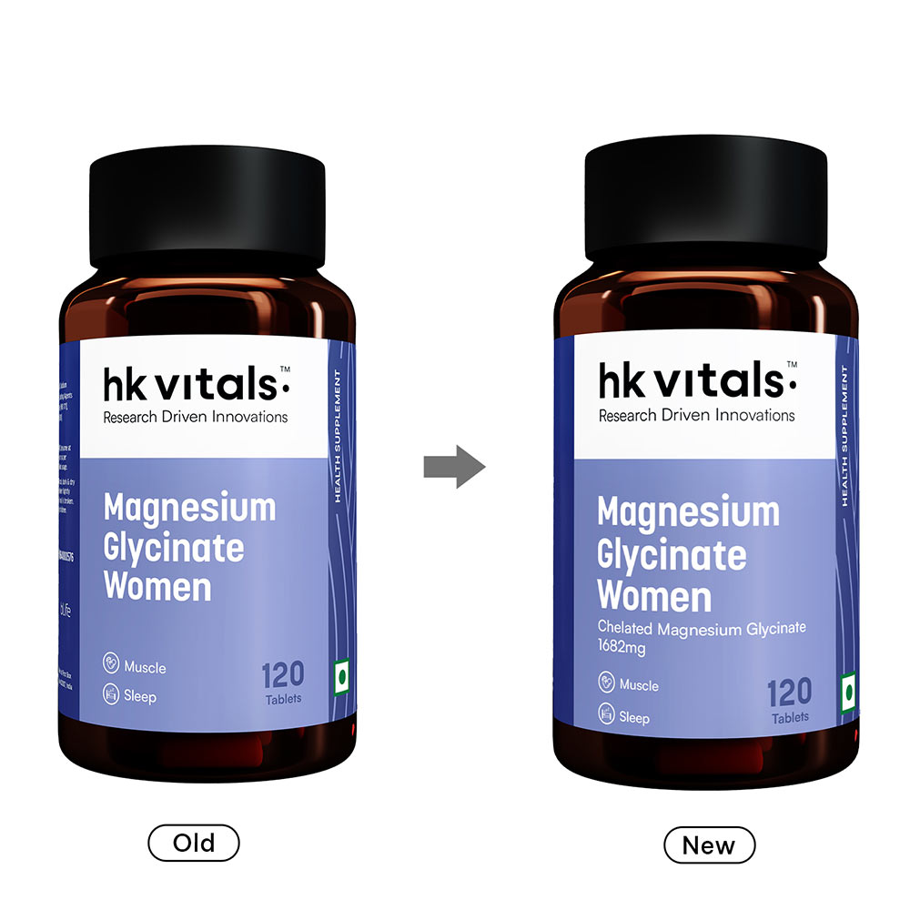 1 - HealthKart HK Vitals Magnesium Glycinate,  Unflavoured - Women  120 tablet(s)