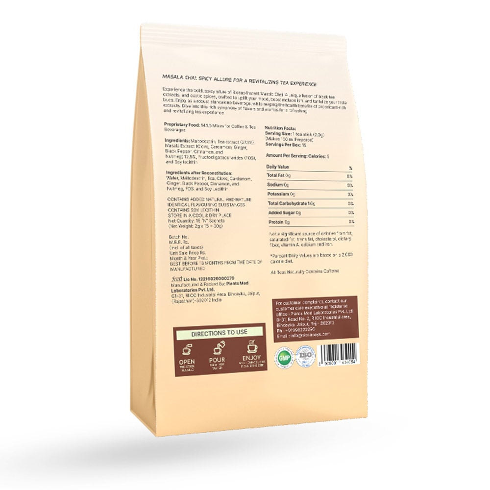 2 - BIOSAP Masala Tea,  Natural  15 sachets/pack 