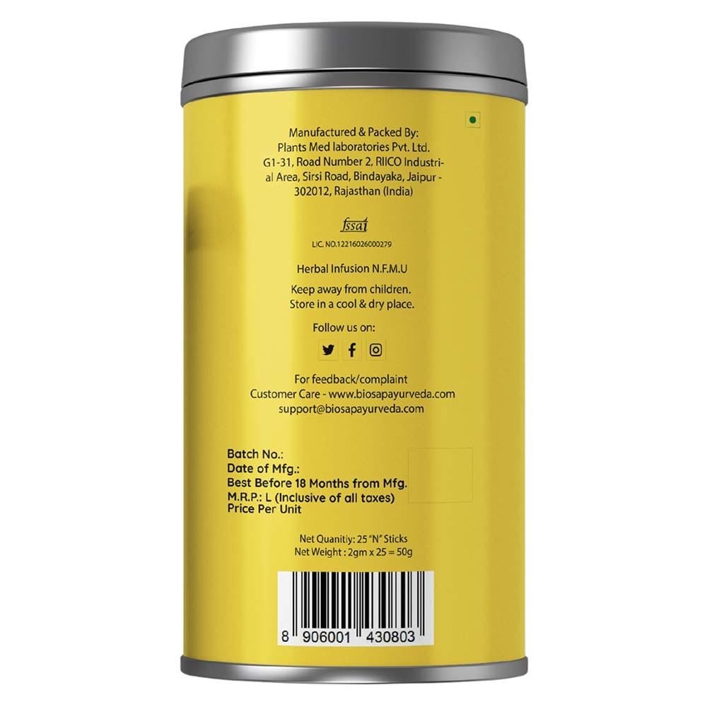 2 - BIOSAP CalmMingle,  Chamomile + Ginger + Mint  25 Stick(s) 