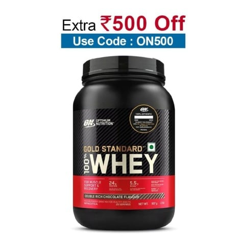 ON (Optimum Nutrition) Gold Standard 100% Whey Protein, 2 lb Double Rich Chocolate