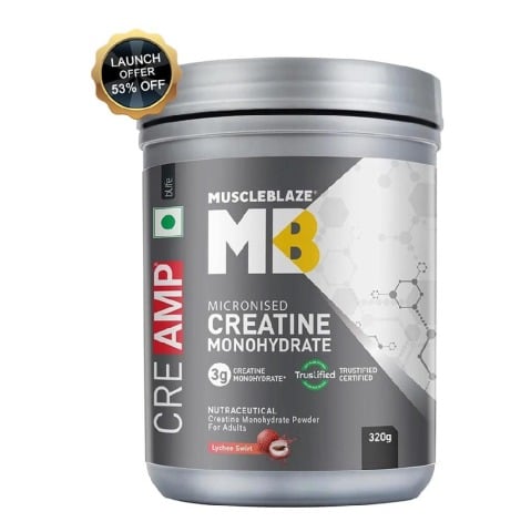 MuscleBlaze Creatine Monohydrate CreAMP, Lychee Swirl 0.71 lb
