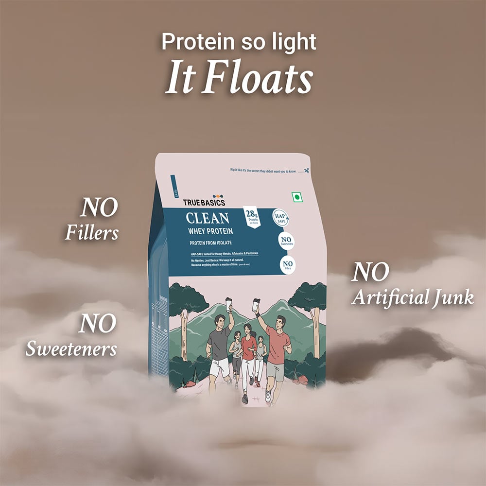 4 - TrueBasics Clean Whey Protein (Isolate),  2.2 lb  Coffee