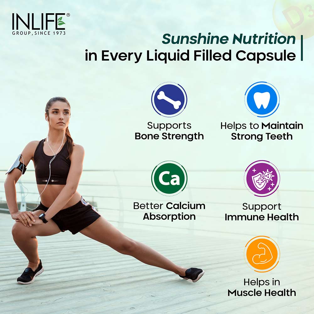 4 - INLIFE Plant Based Vitamin D3 600 IU + K2,  60 veggie capsule(s)  Unflavoured 