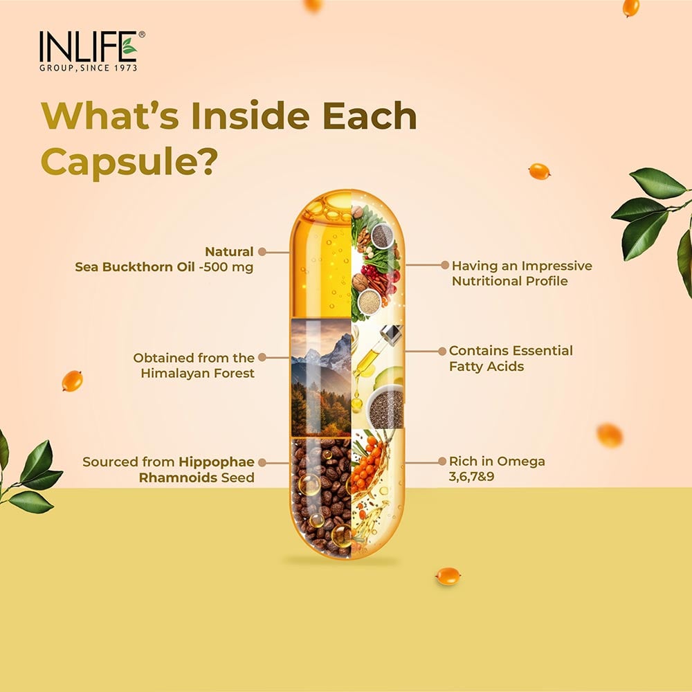 9 - INLIFE Sea Buckthorn Oil,  30 veggie capsule(s) 