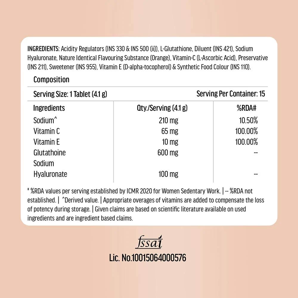 Skin Radiance Collagen 150g Unflavoured and Glutathione Effervescent 15 Tabs Orange