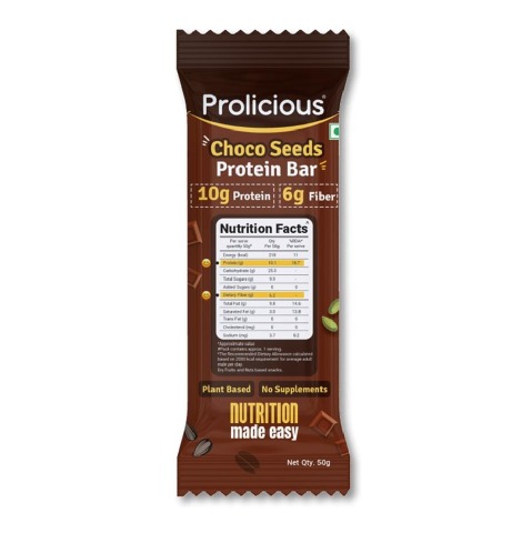 1 - Prolicious Protein Bar,  1 bar(s)  Choco Seeds 