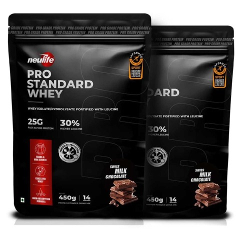 1 - Neulife Pro Standard Whey,  0.99 lb  Swiss Milk Chocolate (Pack of 2) 